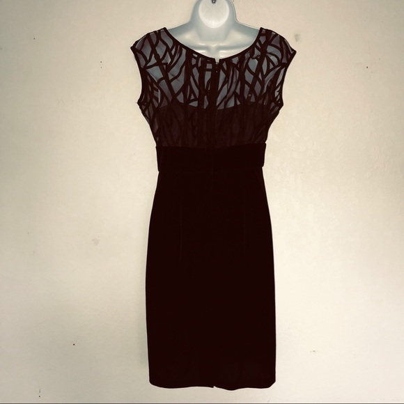 I N Studio Sheer Top Velvet Skirt Dress 6 - Picture 8 of 8